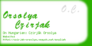 orsolya czirjak business card